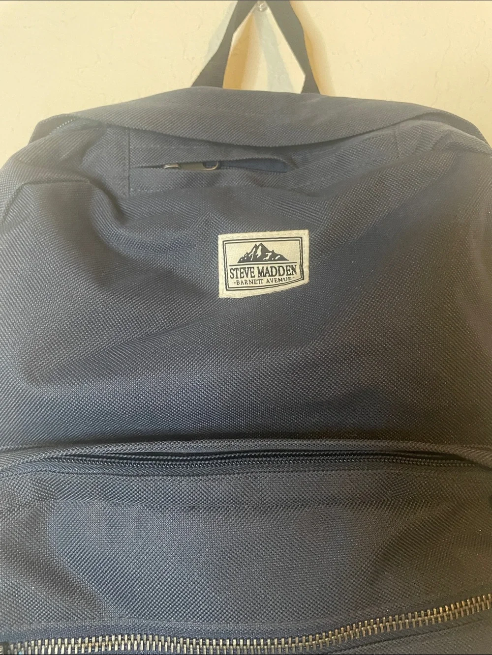 Steve Madden Navy and Tan Accent Backpack